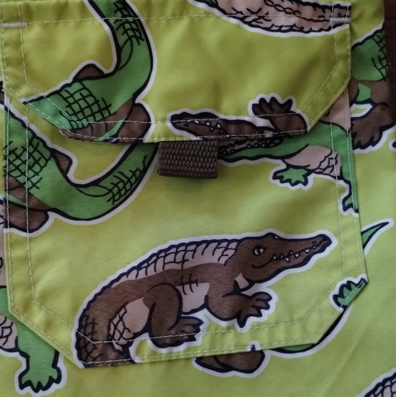 Greendog Alligator crocodile Green Water Board Swimwear Surf Trunks boy size 6 - Picture 11 of 16